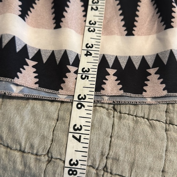 Dusty pink, black & cream dress XL - Picture 5 of 6